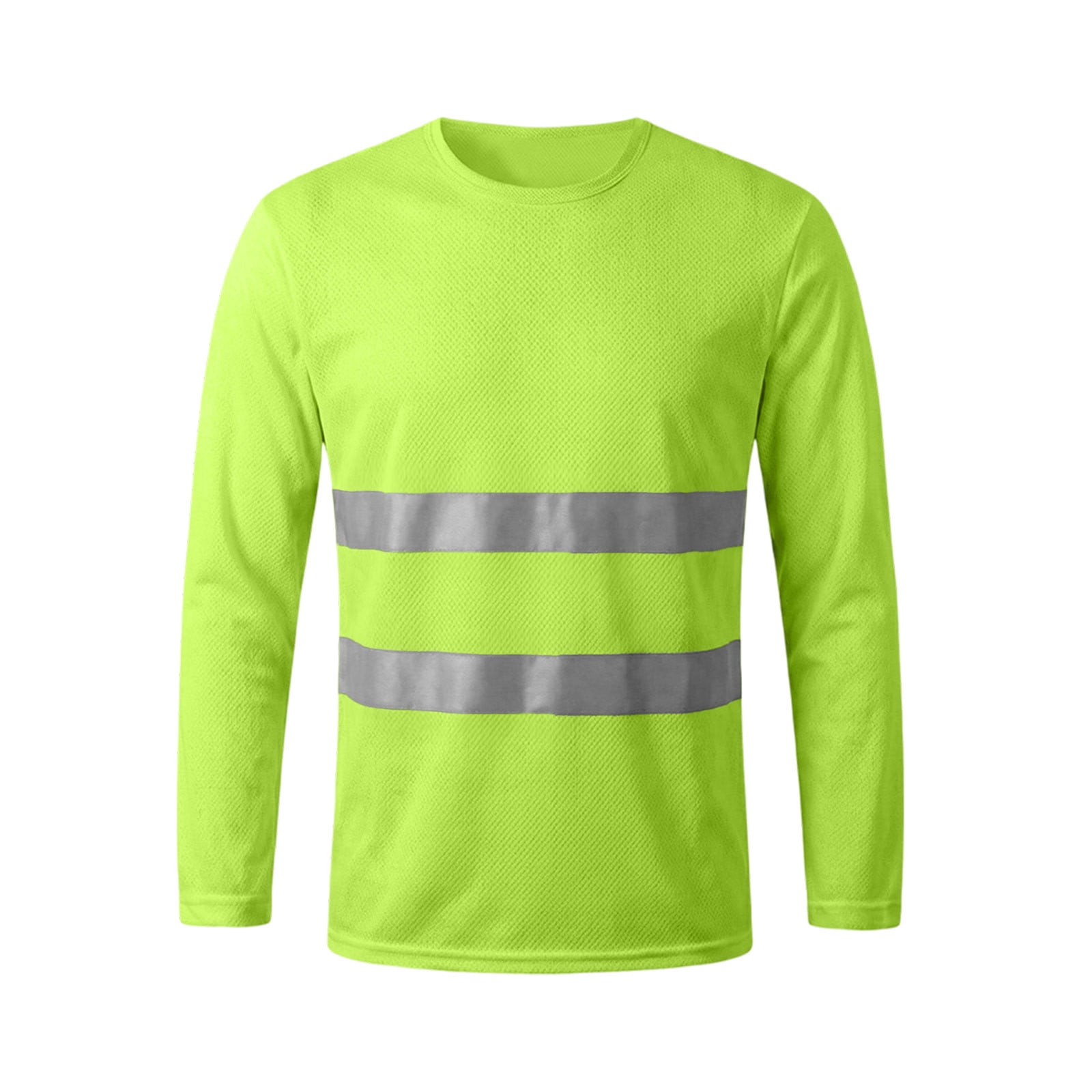 Contruction Work Sign Mesh Safety Shirts Long Sleeve High Visibility Reflective Shirt for Men ...