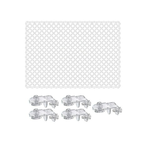 Mesh Screen Net Aquarium Screen Net with Fixed Holder Anti-Escape Nets Durable Jump Guard Net Mesh DIY Easy to Install Sturdy Aquarium Screen