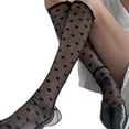 thumbnail image 1 of Mesh Sheer Knee Highs Stockings,Nylon Trouser Socks Spots Knee Highs Socks, 1 of 21