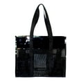 thumbnail image 1 of Mesh Shopper Utility Beach Bag Zipper Organizing Tote bag Black, 1 of 3