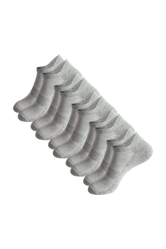 Mesh Short Socks,Breathable Boat Socks,Solid Sports Hosiery,5 Pairs Thin Mesh Breathable Cotton Short Socks Solid Color Sweat Wicking Lightweight Comfortable Boat Hosiery for Sports Casual,Grey,M