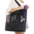 Mesh Shoulder Bag Double Layer Nylon Insulated High Capacity Beach Tote