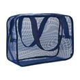 thumbnail image 1 of Mesh Shower Bag Blue Portable Mesh Shower Caddy Bag Dorm Toiletry Organizer Tote Quick-Dry Gym Shower Mesh Bag for Gym Travel Camping College Dorm Room Bathroom, 1 of 6