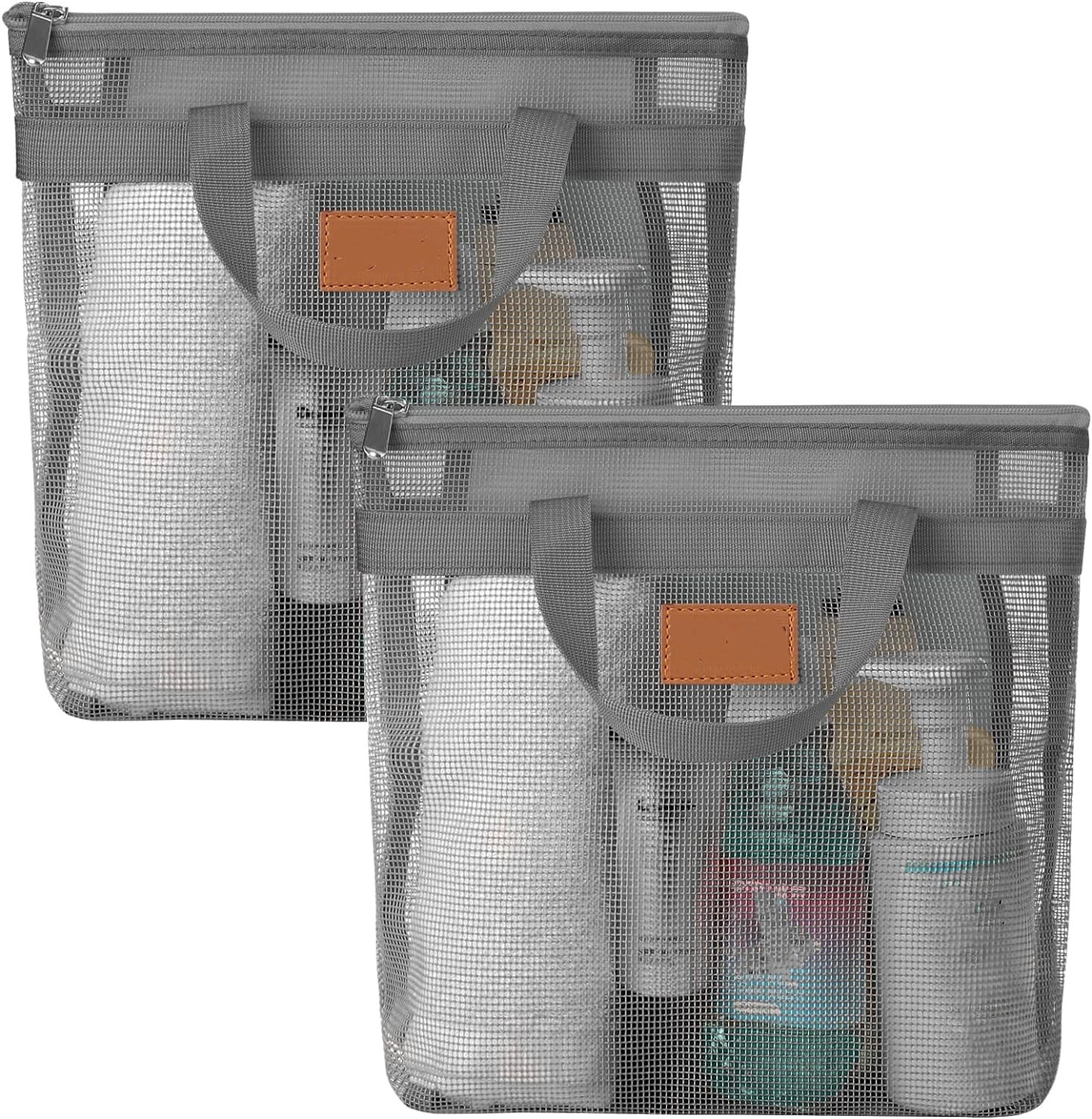 Mesh Shower Caddy, 2 Pack Quick Dry Shower Tote Bag, Large Capacity Travel Shower Caddy with ...