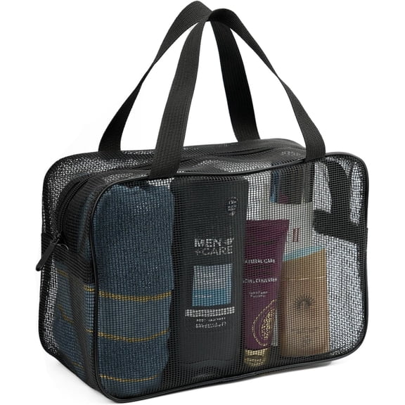 Mesh Shower Caddy Bag for Bathroom Gym Camping Portable Travel Mesh Toiletry Bag for Women Men