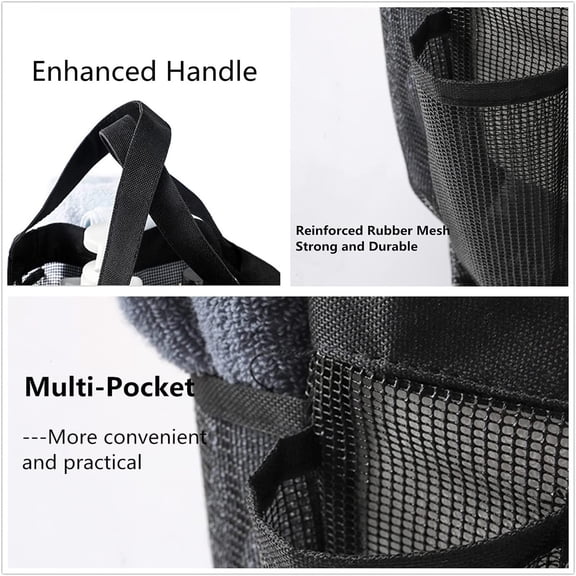 Mesh Shower Caddy Basket Portable For College Dorm Room Bath Caddy Shower Bag Organizer Tote 8 Storage Pockets