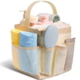 thumbnail image 1 of Mesh Shower Caddy for College Dorm Room Essentials for Girls with 9 PocketsLarge-Capacity Shower Basket Quick Dry Toiletry Tote Bag for Women Outdoor Gym Travel Swim Beach Camping Essentials-Beige, 1 of 9