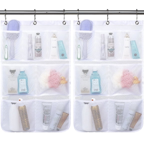 Mesh Shower Caddy Hanging, Quick-Drying Shower Organizer with 7 Pockets, Portable Bathroom Organizers and Storage for Shampoo, Soap, Loofah, Travel, and Cruise Essentials