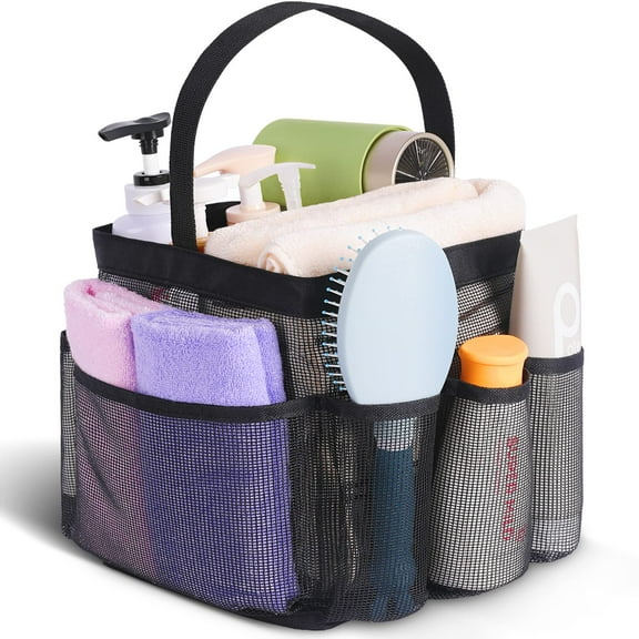 Mesh Shower Caddy Portable for College Dorm Room Essentials,Shower Caddy Dorm with 8-Pocket Large Capacity for Beach,Swimming,Gym,Travel essentials.