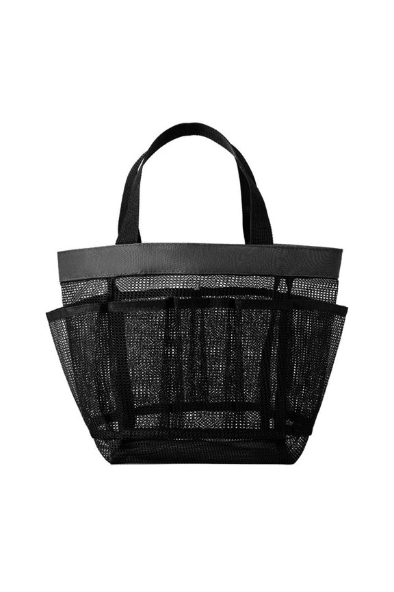 Mesh Shower Caddy Tote Bag with 7 Pockets, Portable Hanging Toiletry Organizer for College Dorm, Gym, Travel, Camping, Beach
