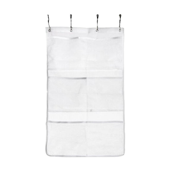 Mesh Shower Organizer with 6 Compartments Reinforced Stable Easy to Clean for Multiple Places