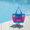 thumbnail image 1 of Mesh Shower Rack Tote Bag with 5 Compartments, Portable Hanging Wash Bag for College Dorm, Beach, Camping, Gym, Travel - Nylon, Quick Dry, Lightweight, Foldable, 14.96x12.99x5.90in, 1 of 6