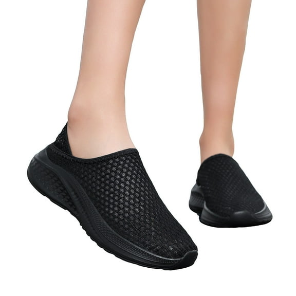 Mesh Slip on Walking Shoes for Women Men Unisex Lighweight Breathable Running Tennis Golf Driving Sneakers