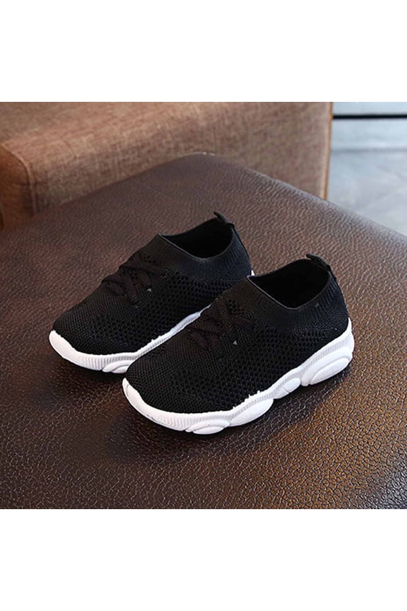 Mesh Sneakers for Toddler Boys Breathable Mesh Shoes Girls Casual Shoes Kids Baby Soft Soled Shoes Cute Footwear ﻿,Color Black,Size 7