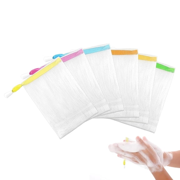 Mesh Soap Bag - 6 PCS Exfoliating Soap Saver Pouch