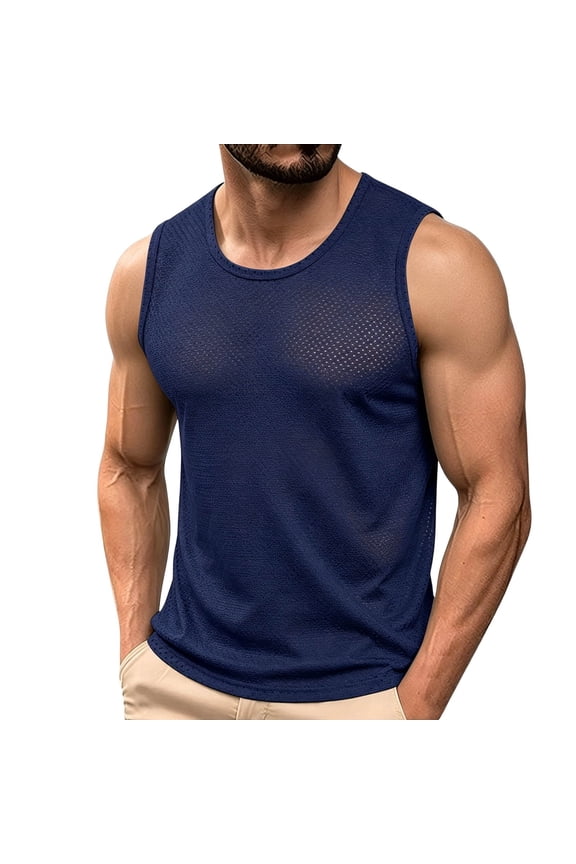 Mesh Sports Tank Top Mesh Quick Dry Breathable Sleeveless Undershirts Summer Comfy Workout Tees