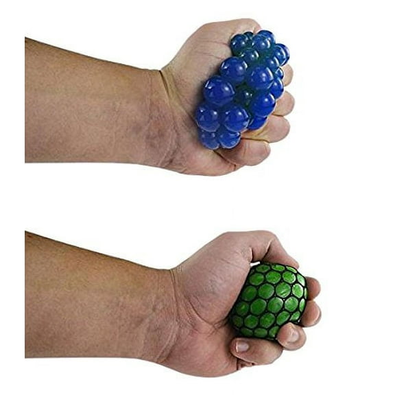 Rhode Island Novelty 3 Inch Mesh Squishy Balls, Pack of 12