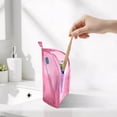 thumbnail image 1 of Mesh Standing Toiletry Bag, Portable Hanging Travel Organizer, Lightweight Makeup Brush & Toothbrush Holder for Bathroom, Hotel, Camping, 1 of 4