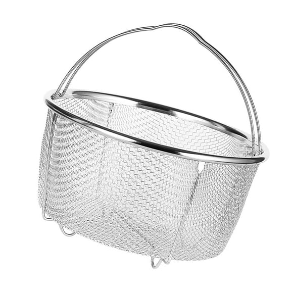 Mesh Steaming Basket Handles Heat Resistant Steaming Basket for Cooking Kitchen 20*21cm
