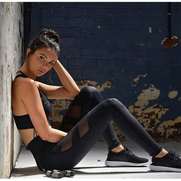 Mesh Stitching Exercise And Fitness Leggings, High Waist, Abdomen, Thin Buttocks Yoga Pants