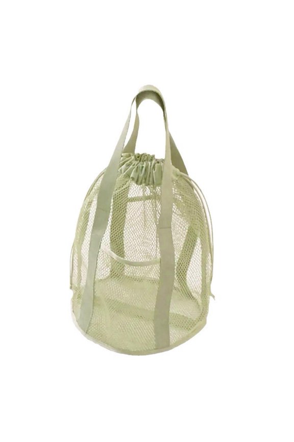 Mesh Storage Bag with Side Pocket 32x32cm Drawstring Organiser Toiletry