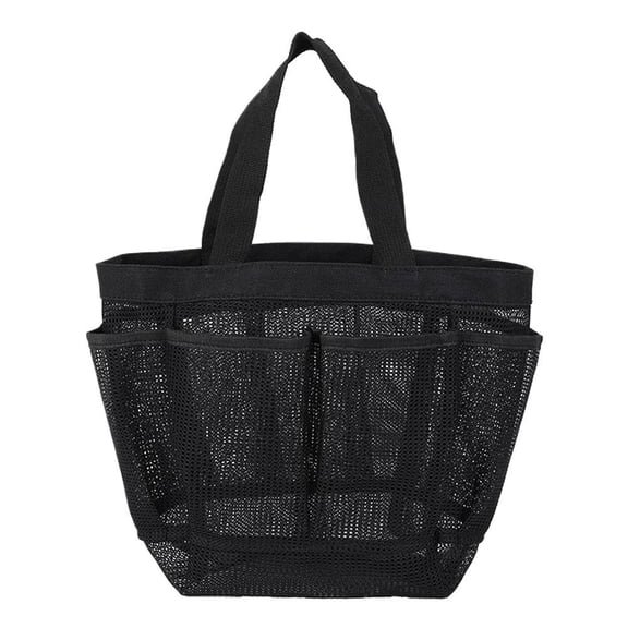 Mesh Storage Basket Multi-Pocket Bathroom Organizer with Reinforced Handle, Quick-Drying Toiletry Bag for Travel, Portable Shower Caddy for Fitness Camping Dorm, Lightweight