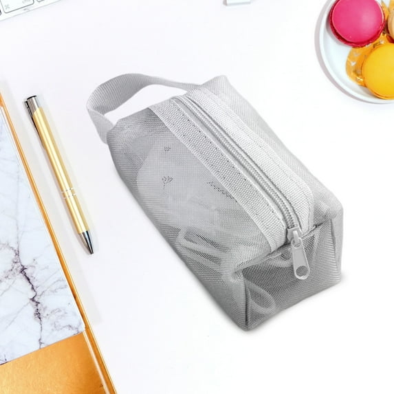 Mesh Storage Mini Zipper Bag, Large Capacity Travel Cosmetic Bag, Pencil Case, Key Organizer, Small Item Storage, Portable Lightweight Organizer for Makeup, Stationery, Toiletries, Accessories