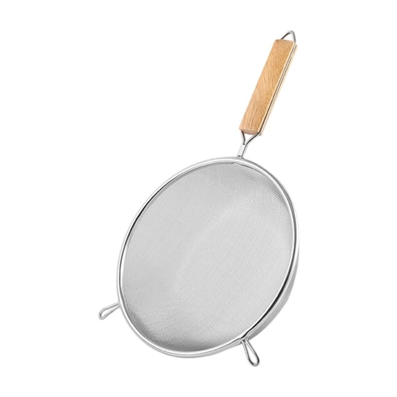 Mesh Strainer Food Filter Stainless Steel with Wood Grip for Filtering Tea Coffee and Rinsing Quinoa