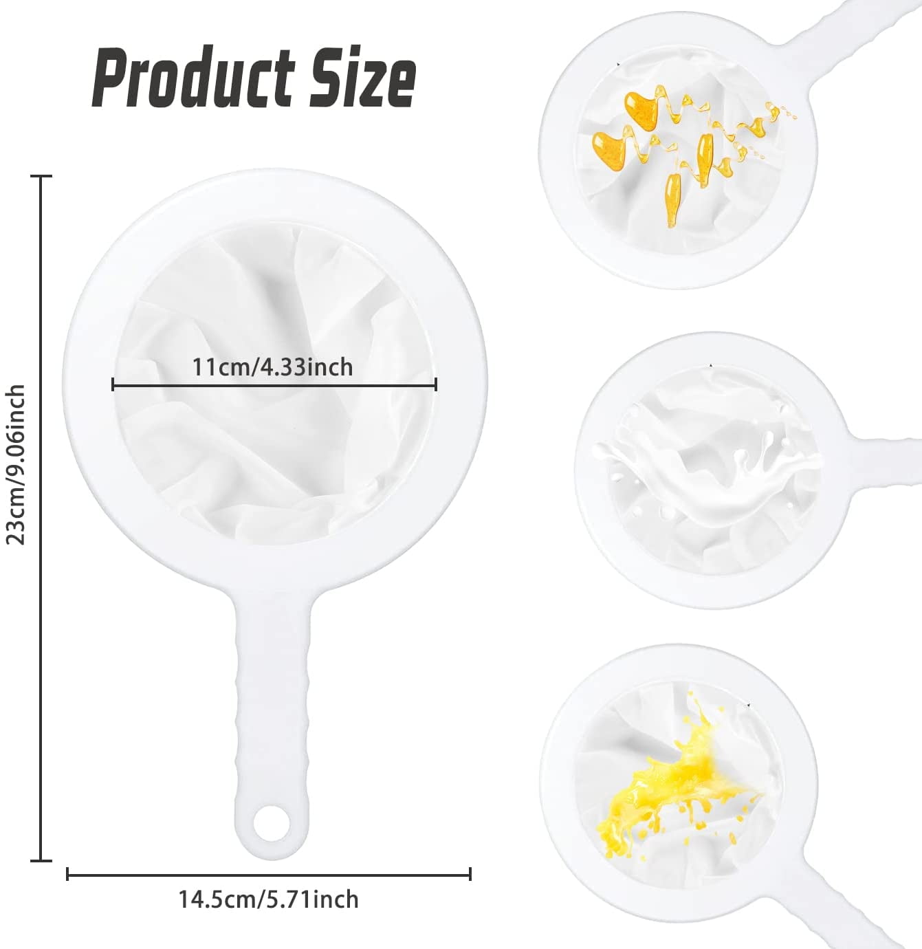 Mesh Strainer Food Juice Strainer Yogurt Mesh Sieve Plastic Mesh