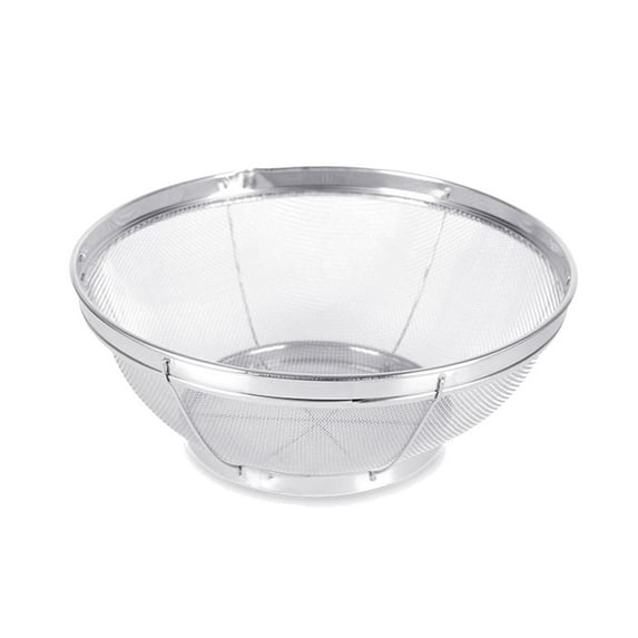 Mesh Strainer For Kitchen, Stainless Steel Colander Bowl For Pasta, Rice, Fruit, Metal Net Baskets With Resting Base B - 8.46" L
