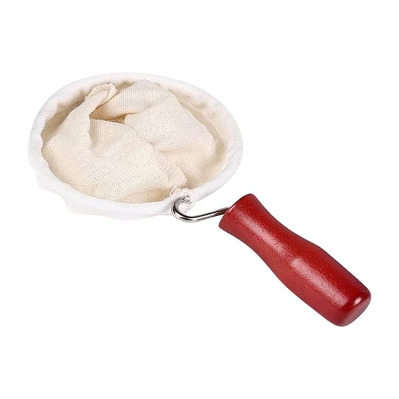 Mesh Strainer with Handle, Tea Infuser for Filter Bags, Reusable Nut Milk Bag, Cold Brew Filter Bags, Thick Cotton Cloth Large 7X4X3 in Sock Style Filter Strainer, Durable