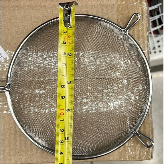 Mesh Strainer Skimmer Stainless Steel Steamer Fryer Basket Black Handle