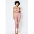 thumbnail image 1 of Mesh Strappy Adjustable Ruched Crop Top With Matching See Through Side Panel Leggings S, 1 of 7