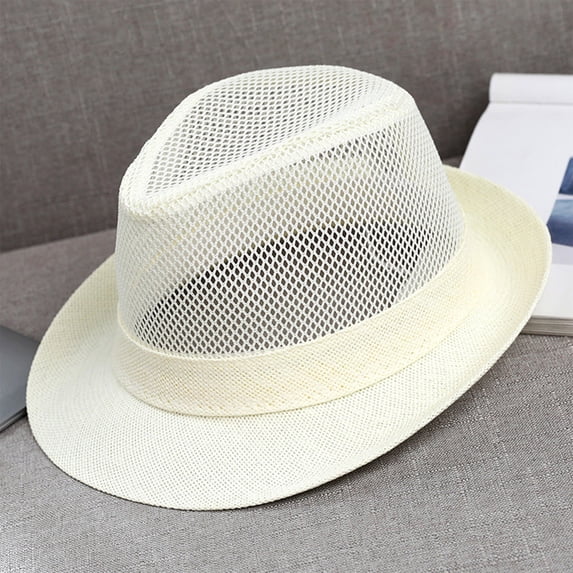 Mesh Summer Sun Hats for Women & Men,Breathable Fashion Fedora Hat,Ideal for Outdoor Sports, Walking, Traveling
