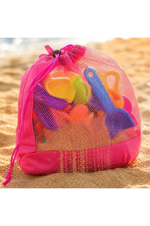 Mesh Swim Backpack Drawstring – Large Capacity Beach Bag Storage Tote, Portable Breathable Mesh Bag for Swimmers, Pool Gym Sand-Proof Backpack