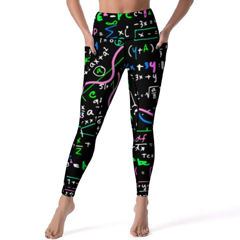 Mesh Symbol Leggings Sexy Pi Greek Letter Print Push Up Yoga Pants Novelty Quick Dry Leggins Female Design Workout Sports Tights Walmart