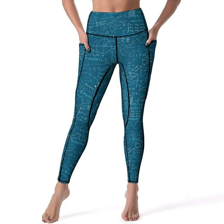 Mesh Symbol Leggings Sexy Pi Greek Letter Print Push Up Yoga Pants Novelty Quick Dry Leggins Female Design Workout Sports Tights