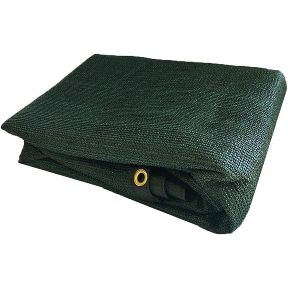 Mesh Tarp (Dark Green) 6'x8' Shade Net Outdoor with Reinforced Corners Privacy Screen Shade Tarp 180 G