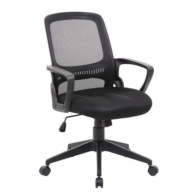 Boss High-Back Adjustable Black Mesh Office Task Chair