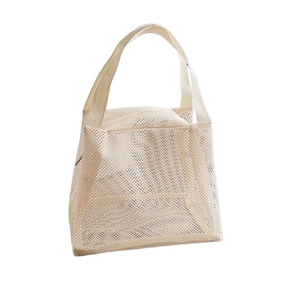 Mesh Toiletry Bag Travel Organizer - Large Capacity Waterproof Shower Caddy with Hanging Hook, Breathable Cosmetic Bag for College Dorm Beach Pool Gym Essentials (10x8x16 Inch)
