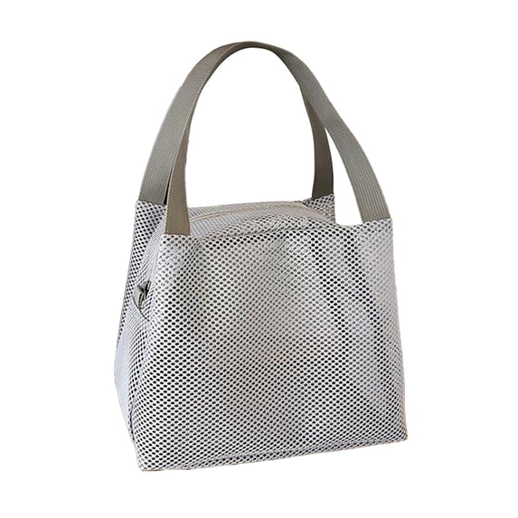 Mesh Toiletry Bag Travel Organizer - Large Capacity Waterproof Shower Caddy with Hanging Hook, Breathable Cosmetic Bag for College Dorm Beach Pool Gym Essentials (10x8x16 Inch)