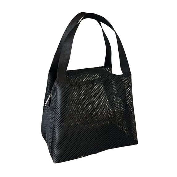 Mesh Toiletry Bag Travel Organizer - Large Capacity Waterproof Shower Caddy with Hanging Hook, Breathable Cosmetic Bag for College Dorm Beach Pool Gym Essentials (10x8x16 Inch)