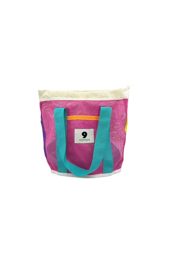 Mesh Tote Bag - Breathable Fast Dry Pool Beach Shower Organizer with Multiple Pockets Nylon Multicolor 1 Pack