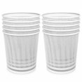 Warehouse Wire Racks Trash Mesh Trash Cans, 6 Gal Metal Wire Wastebaskets, 10-Pack, White, for ...