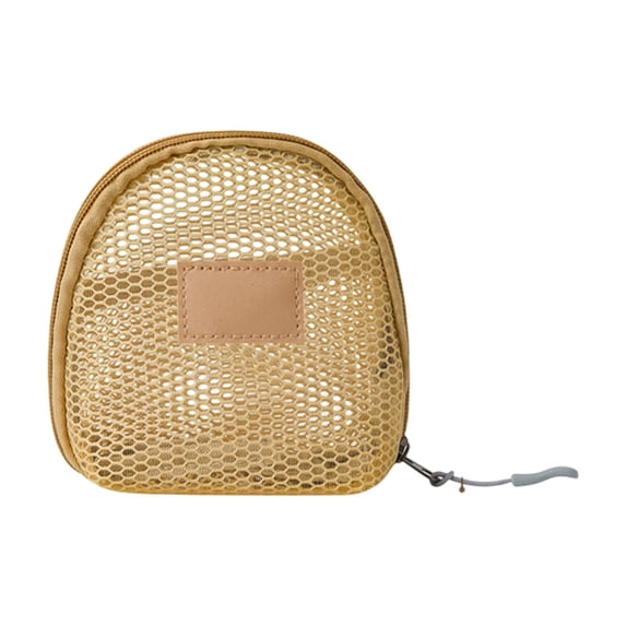 Mesh Travel Cosmetic Bag, Portable Waterproof Makeup Organizer Pouch for Toiletries, See-Through Small Cosmetic Bag with Multiple Compartments, Compact Pool Gym Essentials Storage Bag