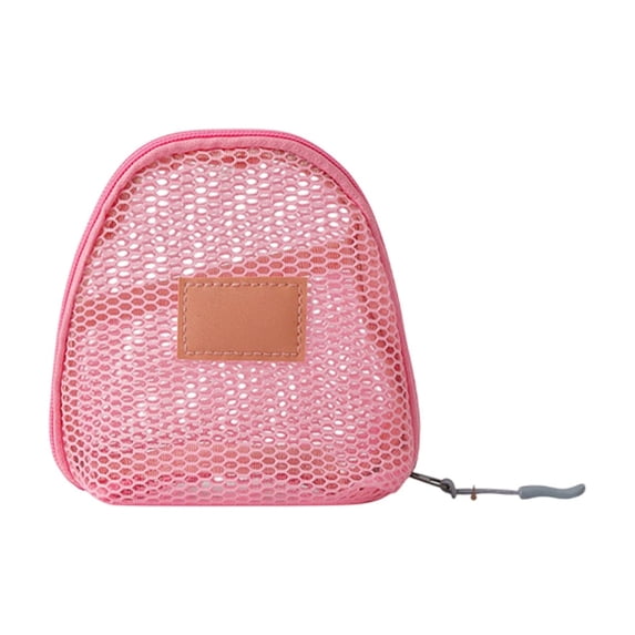 Mesh Travel Cosmetic Bag, Portable Waterproof Makeup Organizer Pouch for Toiletries, See-Through Small Cosmetic Bag with Multiple Compartments, Compact Pool Gym Essentials Storage Bag