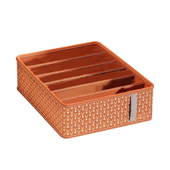 Mesh Underwear Sock Storage Organizer Box, 3-Pack Drawer Type Wardrobe Compartment Divider, Foldable Closet Storage Bin for Socks, Ties, Accessories