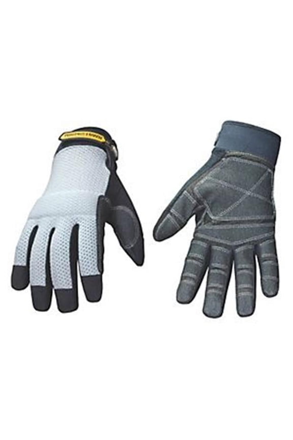 Mesh Utility Plus 04-3070-70-L Heavy Duty Mesh Top Work Gloves, Large, Grey