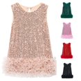 thumbnail image 1 of Mesh Vest Dress for Girls Elegant Party Gown Autumn Layered Tutu Outfit with Glitter Detail Fashion Toddler Kids Frock Girls Size 5, 1 of 8