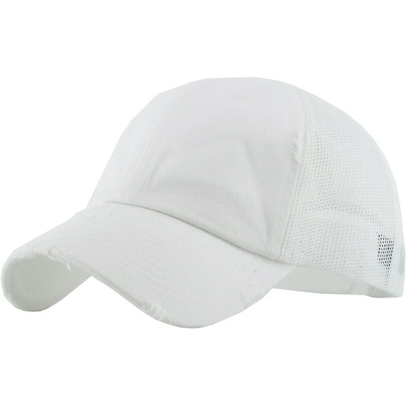 Mesh Vintage White Baseball Cap